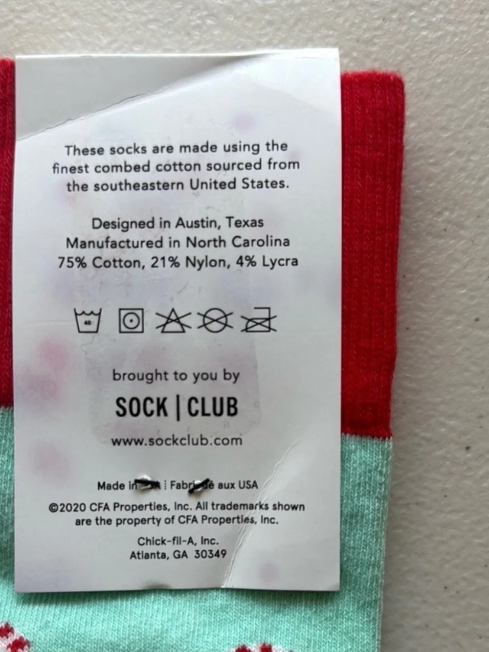 Hot Sox Women Gray Burger & Fries Crew Socks & Chick-fil-A peppermint Socks